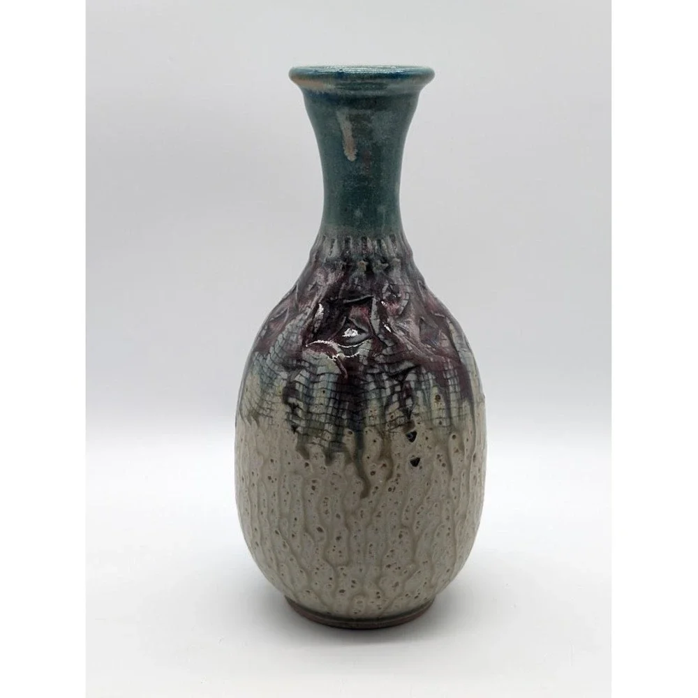 Handmade Signed Stoneware Studio Pottery‎ Vase 9